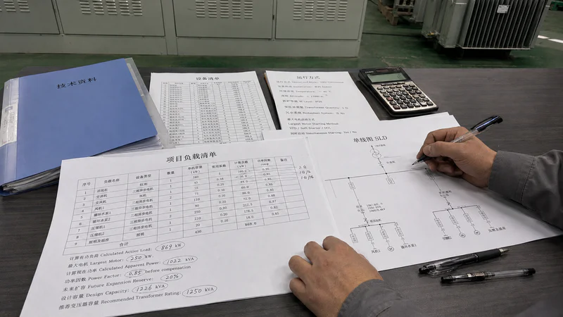 Electrical single-line diagram and equipment specifications