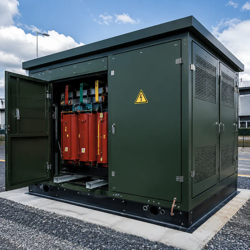 Compact substation dry type transformer unit
