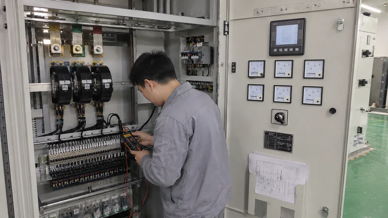 Current transformers and meters in a switchgear panel