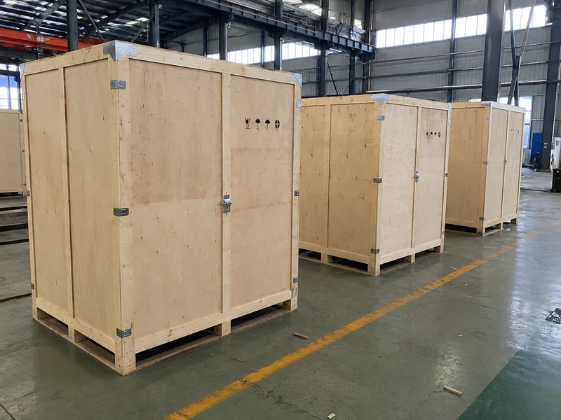 Switchgear cabinet surface protected before export packing