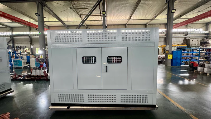 MV switchgear cabinets before packing