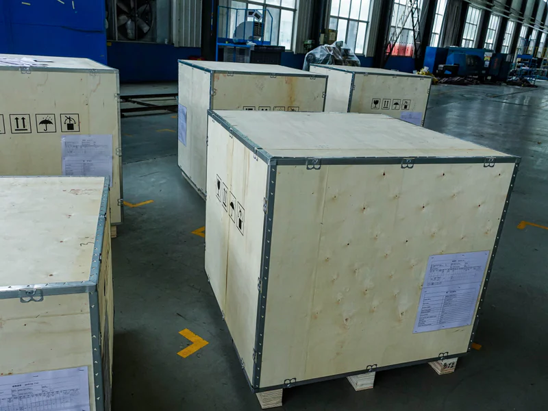 Transformer fixed on export pallet