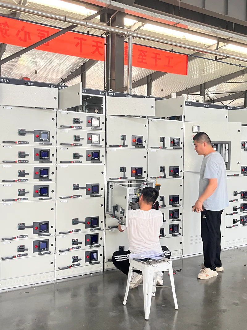 Commercial building transformers installed on site