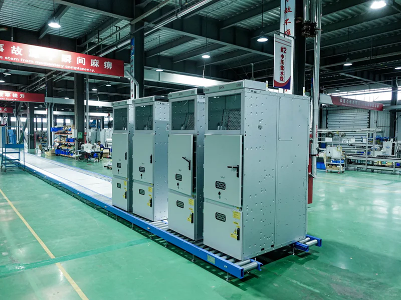 China high voltage switchgear cabinet factory production line with medium voltage metal-enclosed switchgear panels