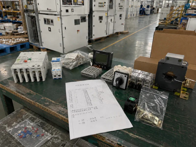 Incoming component inspection for switchgear