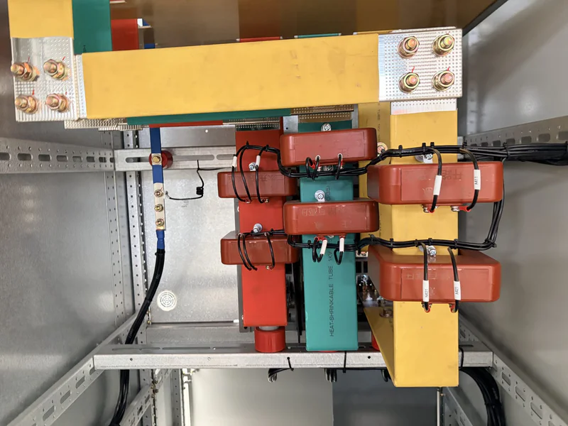 Terminal blocks and control wiring in a panel