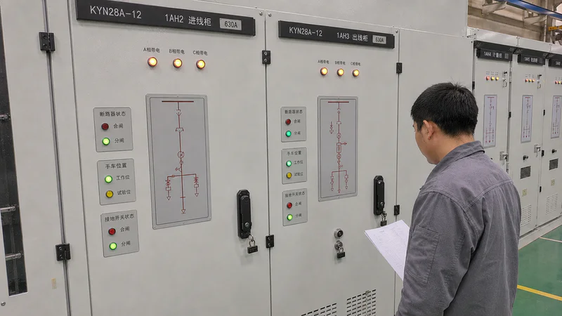 Live indication and access control on switchgear panel