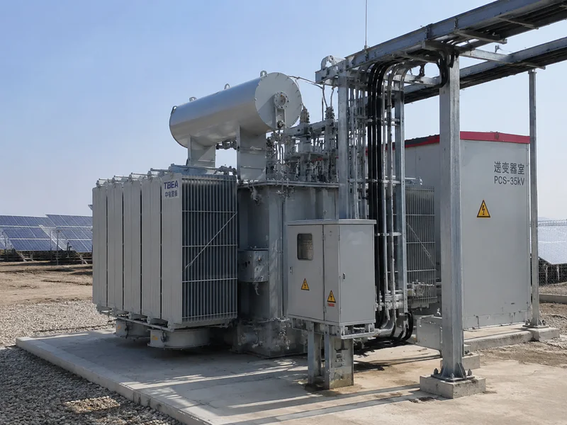 Utility distribution network powered by oil-immersed transformers