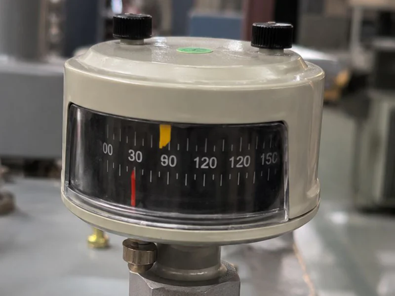 Buchholz gas relay on conservator type transformer