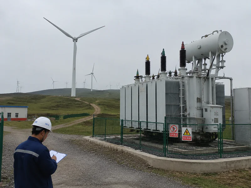 Wind farm transformer for renewable energy project