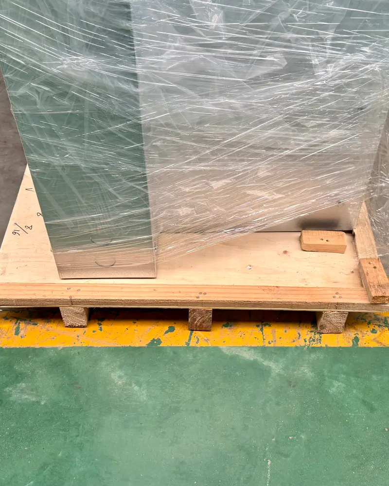 Switchgear packed with protective frame