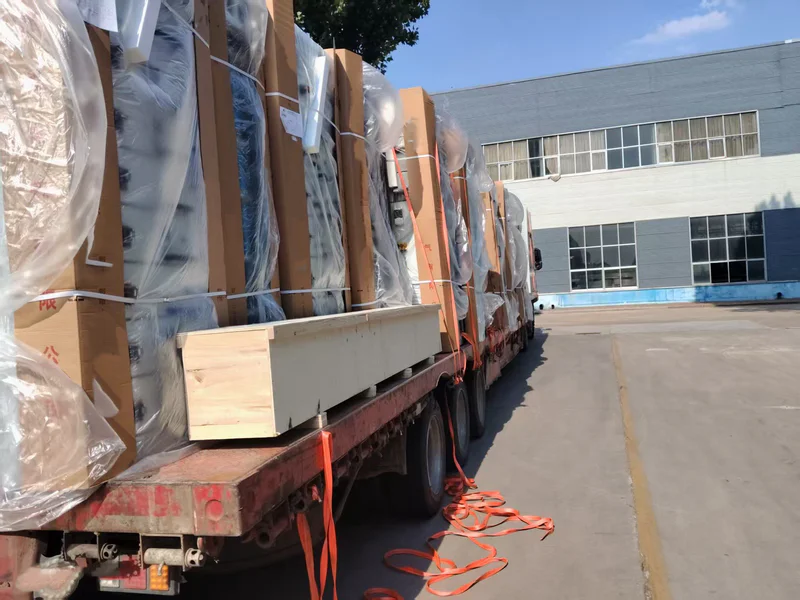 Transformers packed and loaded into shipping container for export