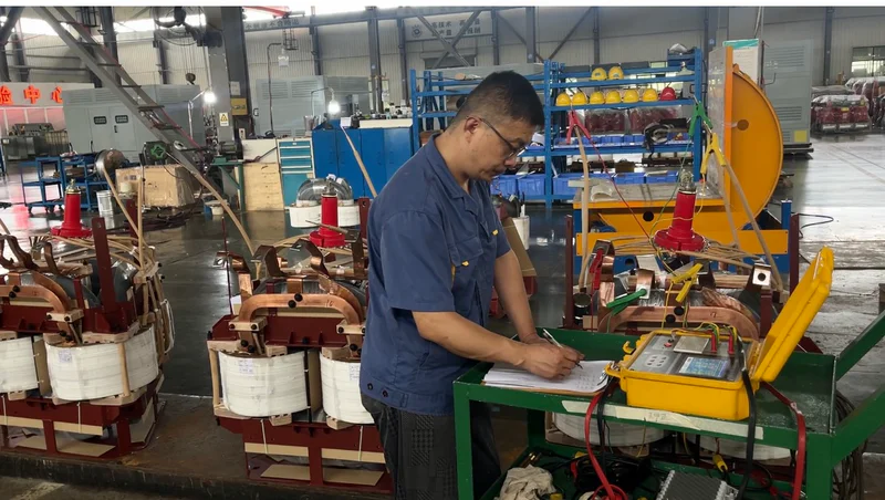 Routine electrical testing on completed oil-immersed transformer
