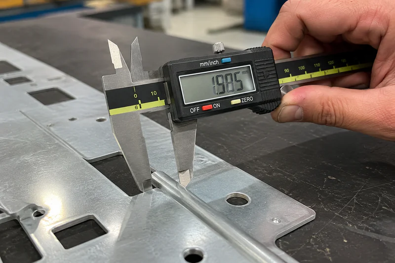 Sheet metal inspection for switchgear