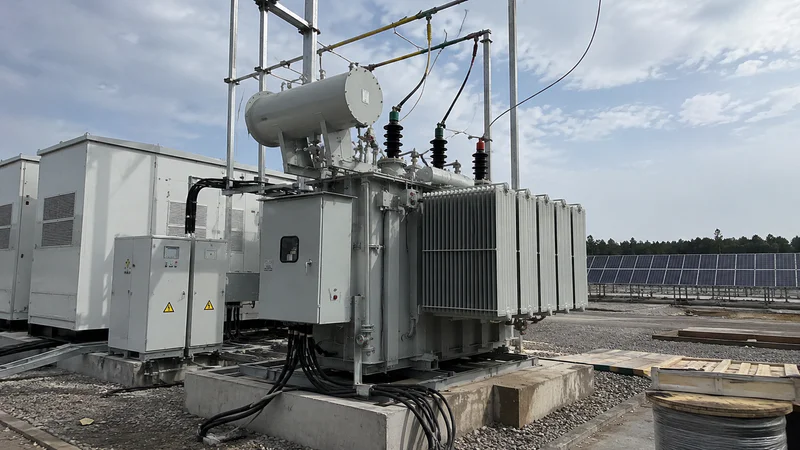 Utility-scale solar PV farm with battery energy storage system