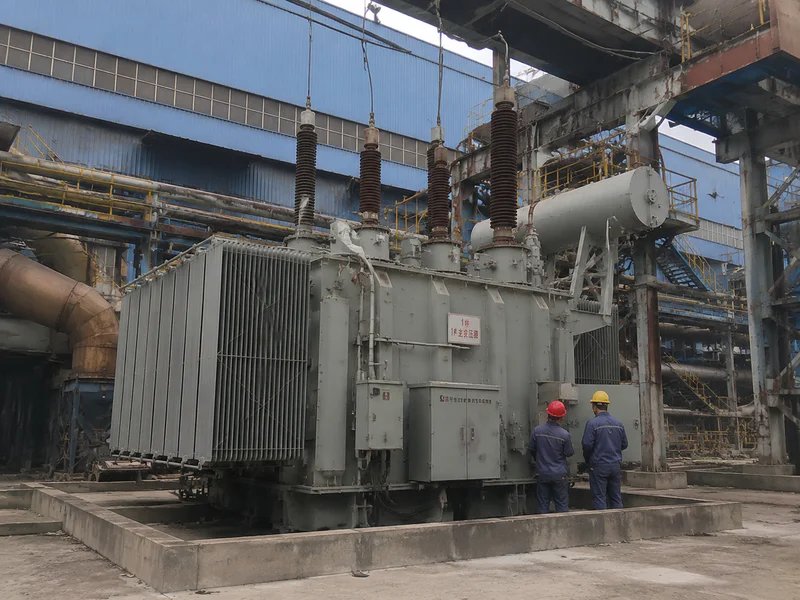 Industrial transformer for steel mill manufacturing plant