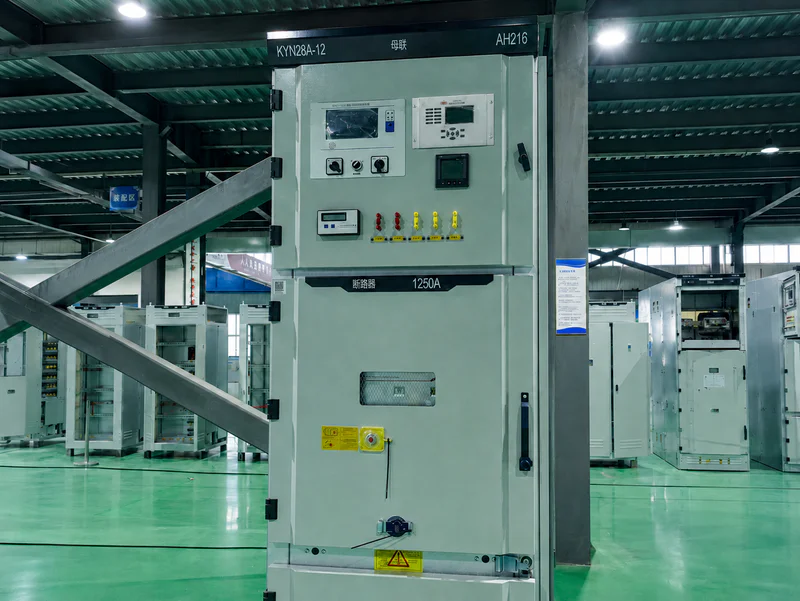 Incoming, outgoing and bus coupler switchgear panel lineup