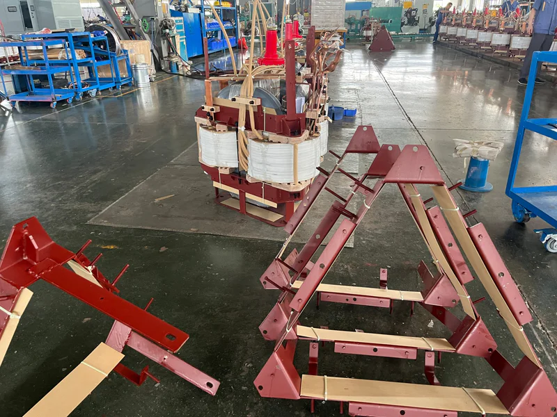 Engineer reviewing transformer technical specification and project drawings